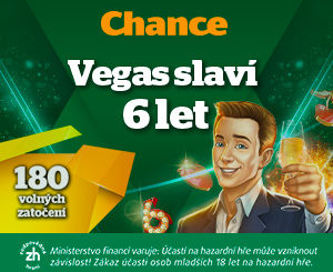 Oslava 6. výročí Chance Vegas - Získejte až 180 Free Spinů!