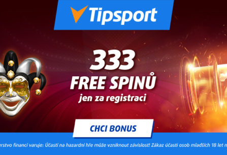 Získejte 333 free spinů za registraci bez vkladu v Tipsport Vegas