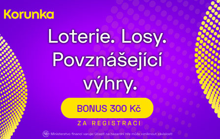 Získejte 300 Kč bonus za registraci u loterie Korunka