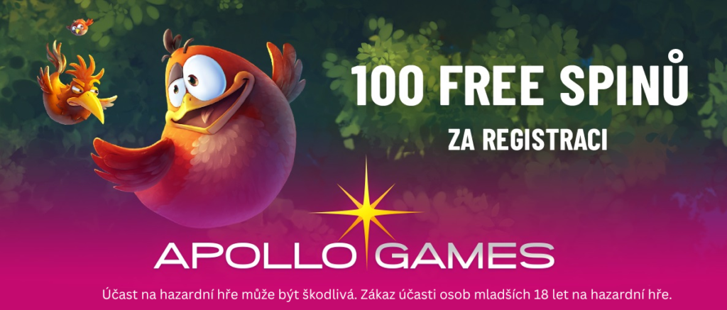 100 free spinů za registraci v ApolloGames.cz